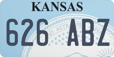 KS license plate 626ABZ