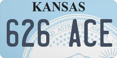 KS license plate 626ACE