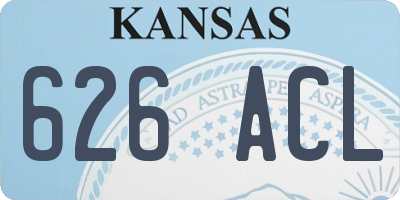 KS license plate 626ACL
