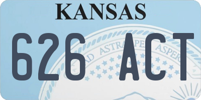 KS license plate 626ACT