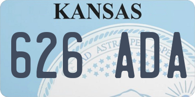 KS license plate 626ADA