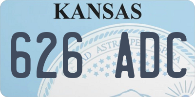 KS license plate 626ADC