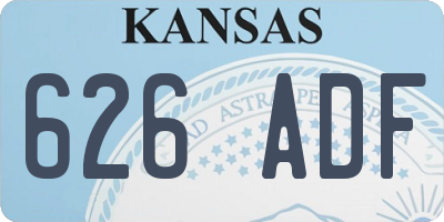 KS license plate 626ADF