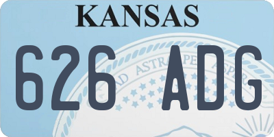 KS license plate 626ADG