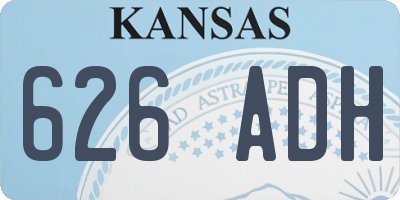 KS license plate 626ADH