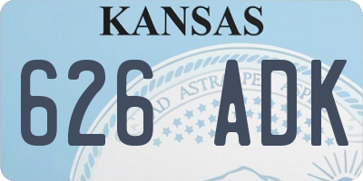 KS license plate 626ADK