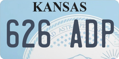 KS license plate 626ADP
