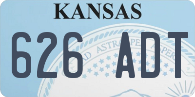 KS license plate 626ADT