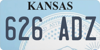 KS license plate 626ADZ