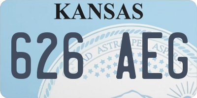 KS license plate 626AEG