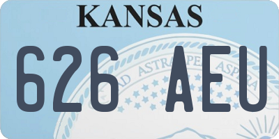 KS license plate 626AEU