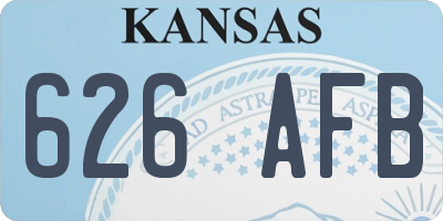 KS license plate 626AFB