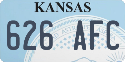 KS license plate 626AFC