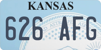 KS license plate 626AFG