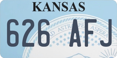 KS license plate 626AFJ