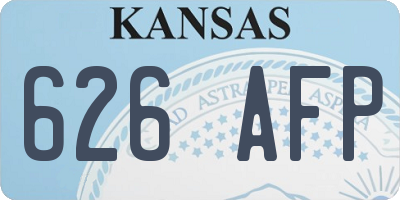 KS license plate 626AFP