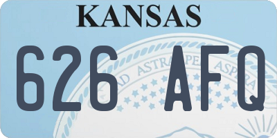 KS license plate 626AFQ