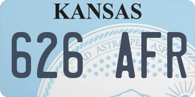 KS license plate 626AFR