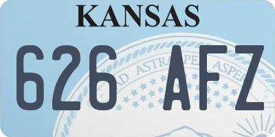 KS license plate 626AFZ