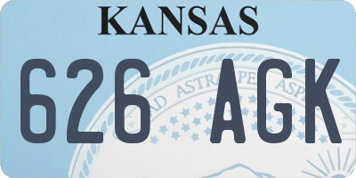 KS license plate 626AGK