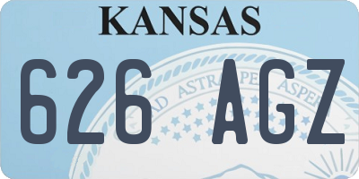 KS license plate 626AGZ