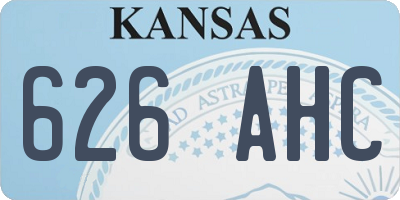 KS license plate 626AHC
