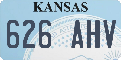 KS license plate 626AHV