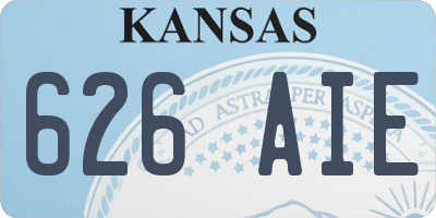 KS license plate 626AIE