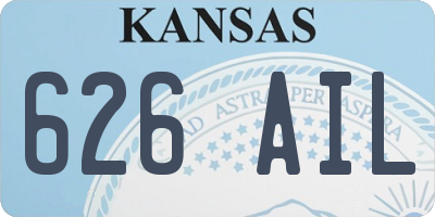 KS license plate 626AIL