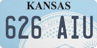 KS license plate 626AIU