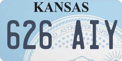 KS license plate 626AIY