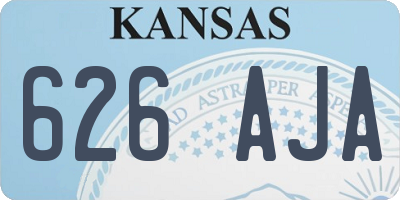 KS license plate 626AJA