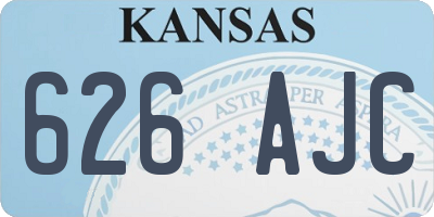 KS license plate 626AJC