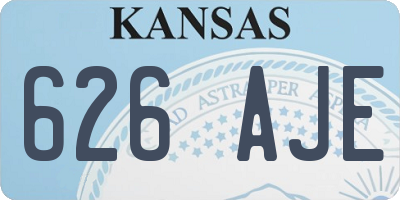 KS license plate 626AJE