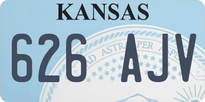 KS license plate 626AJV