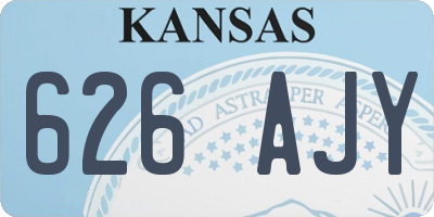 KS license plate 626AJY