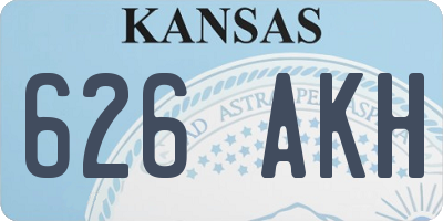 KS license plate 626AKH