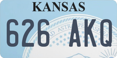 KS license plate 626AKQ