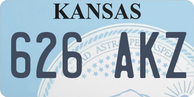 KS license plate 626AKZ