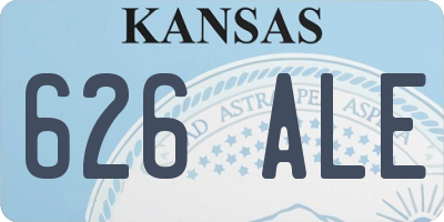 KS license plate 626ALE
