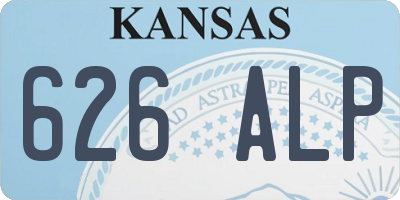 KS license plate 626ALP