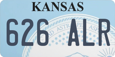 KS license plate 626ALR