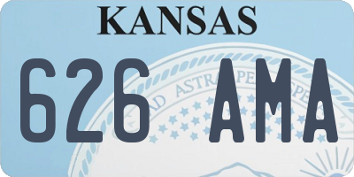 KS license plate 626AMA