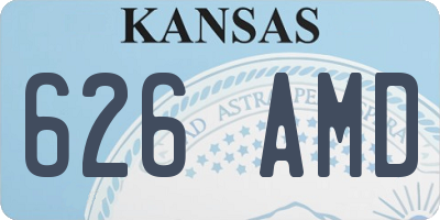 KS license plate 626AMD