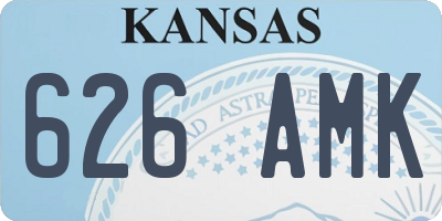 KS license plate 626AMK