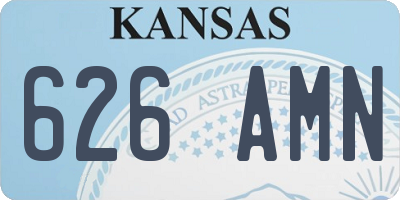 KS license plate 626AMN