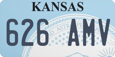 KS license plate 626AMV