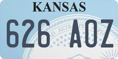 KS license plate 626AOZ