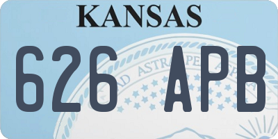 KS license plate 626APB
