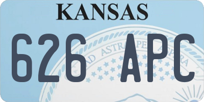 KS license plate 626APC